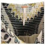 Free People  Dress Womens Small Black Yellow Floral Babydoll Chiffon Festival Photo 3