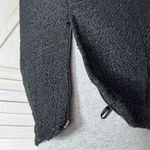 H&M Tweed A Line Skirt Rhinestone Faux Buttons Black 8 Photo 6