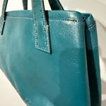 Fossil Sedona Saddle Leather Green Crossbody Handbag Purse‎ Vintage 13x7” O Blue Photo 2