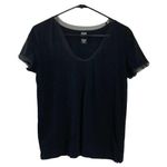 Victoria's Secret VS Victoria Sport Women's Mesh Trim Short Sleeve Shirt M Medium Black *Flaw Photo 0