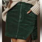 Anthropologie Pilcro Corduroy Mini Skirt Pine Green Size 12 NEW Photo 4