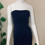 BCBG Maxazria Strapless Navy Blue Bandage Dress Photo 6