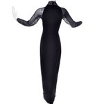 Tadashi Shoji Vintage Floor Length Mesh Rhinestone Dress Size Medium PETITE Photo 2