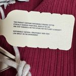 The Giving Movement Bodysuit Ribbed Long Sleeve Maroon Burgundy Size S Red Photo 6