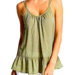Melrose and Market Olive Green Peplum Top Tank Cami Photo 0