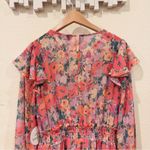 Lost + Wander  Floral Bliss Mini Dress in Peach Multi One Size NWT Photo 4