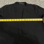 ZARA black v neck business casual 3/4 sleeve shirt XS Photo 7