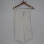 Femme Fatale White Lace Trim V Neck Cami Lingerie Top Made in Italy Size L Photo 1
