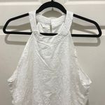 Boutique  White Eyelet Sleeveless High Neck Mini Dress Photo 4