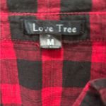 Love Tree  Size Medium Black & Red Flannel, pit to pit 19, length is 23 Photo 4