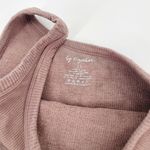 By Together  Espresso Seamless One Shoulder Ribbed Spring Tank Top Taupe Size S/M Photo 4