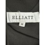 Elliatt  Revolve Artemis Asymmetric Ruffle Black Midi Cocktail Dress Scuba Medium Photo 3