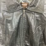 DANIER Vintage Leather Jacket Size S Black Biker Moto Two Way Zipper Grunge Photo 9