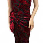Lovers + Friends NWOT! Beatriz Gown Strapless Floral Velvet Maxi Black Red Small Photo 1