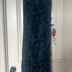 Trixxi Teal Jacquard Cowl Neck Maxi Dress Photo 1