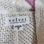 Velvet By Graham Spenser Cream Open Knit Cardigan Sweater Womens M Waterfall Size M Photo 7