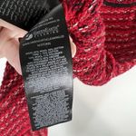 Self Portrait Melange Knit Bow Rhinestone Button Red Tweed Mini Dress Medium 6/8 Photo 5