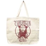 Chris Stapleton All American Road Show Cotton Canvas Large Tote Bag Cream VIP Red Photo 0
