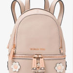 Michael Kors  Women’s Rhea Mini Floral Appliqué Leather Backpack Photo 0