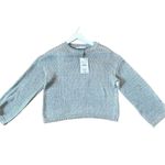 ZARA NWT silver metallic crops sweater small Photo 11