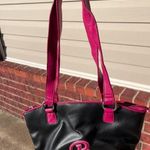 Stylish Black and Pink Tote with Vibrant Accents Photo 0