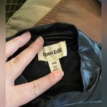 Open Edit NWT  black faux leather mock turtleneck bodysuit size  XXS Photo 3
