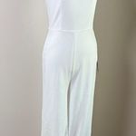 NWT Lulus Enticing Endeavors Square Neck Wide Leg Jumpsuit White Size M Size M Photo 1