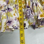 Old Navy Women’s Dress V-neck Sleeveless Purple Yellow & Cream Size Large Ruched Photo 6