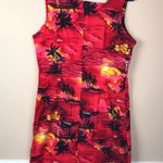 Vintage Royal Creations Women’s Beach “Aloha” Print Square Neck Tank Dress Red Size XL Photo 3
