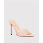 Black Suede Studio Bella High Heels Mule in Blush 8 Womens Pointy Mules Tan Photo 13