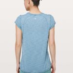 Lululemon - Another Mile Short Sleeve Heathered Blue Athletic Workout Training Photo 1