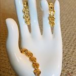 80s Vintage Lady Remington Gold Heart Bracelet and Earring Matching Set Photo 3