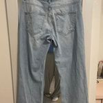 ZARA Light Wash Distressed Straight Jeans Photo 1