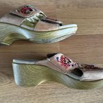 Alegria Boho Sandals, Embroidered Slip On Platform Shoes, Size 39, Comfy Clogs Photo 6