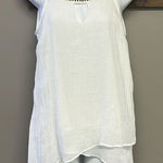 AGB Cream Crepe Sleeveless Beaded Neckline V Photo 0