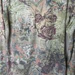 American Vintage vintage Y2K 2000s retro Floral V-neck long sleeve top with rhinestone roses Photo 2