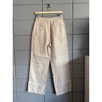 Reformation Women's Alex Linen Mid Rise Cropped Pants in Oatmeal sz 6 Minimalist Photo 3