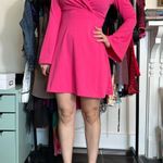 Boohoo Flare Sleeve Blazer Skater Dress in Hot Pink Size 6 NWT! Photo 2