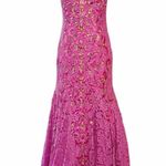 Jovani Pink Lace Dress Strapless Mermaid Sweetheart Gown Prom Formal Gala 6 NWT Photo 3
