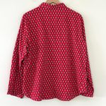 Victoria's Secret Penguin Print Pajama Sleep Shirt Button up Red XL 100% Cotton Photo 5