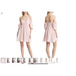 WAYF  Blush Pink Coco Cold Shoulder Babydoll Dress NWOT Photo 1