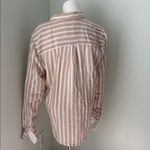 Universal Threads Linen Stripe Button Up Shirt Long Sleeve Universal Thread Small Photo 3