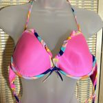 Victoria's Secret 2 Piece Bikini Bright Rainbow Chevron Stripes Halter Top M Photo 11