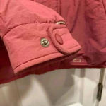 VTG Woolrich Pink Nylon Cream Fleece Lined Jacket Logo Collared Size Large Photo 12
