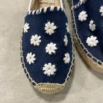 Jack Rogers ESPADRILLES PALMER Navy Blue Flowers Floral Size 7 Photo 2