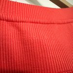 Danskin  | Coral Orange Ribbed Cropped Athletic Workout Pullover Sweatshirt, XL Photo 5