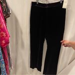 Rafaella Deep purple rain velvet whimsigoth holiday swanky silk wide leg pants NWT Photo 9