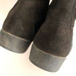 TECNICA Animal Hair Suede Sherpa Lined LaceUp Black Boots Made in Italy VINTAGE Size 8 Photo 5