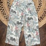 C&C California  100% Linen M Pants Tropical Toucan Photo 0