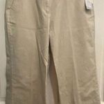 Coldwater Creek NWT  Women's Straight Leg Twill Cotton Dress Pants Khaki Size P14 Photo 0